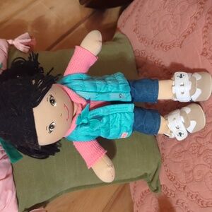 Green eyes & black hair Adorable Doll